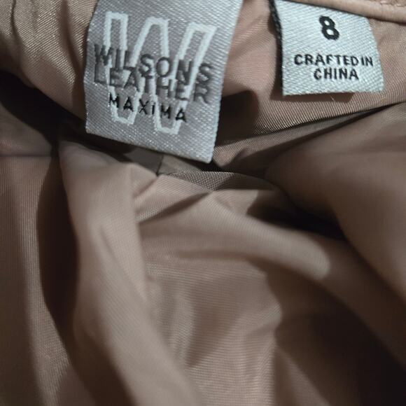 Vintage Wilsons Maxima Leather Pants Pink Blush Straight High Waist Deadstock 6 - Picture 7 of 16